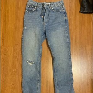 We the Free.  Button front Jeans   Size 26.   Slits at ankles.